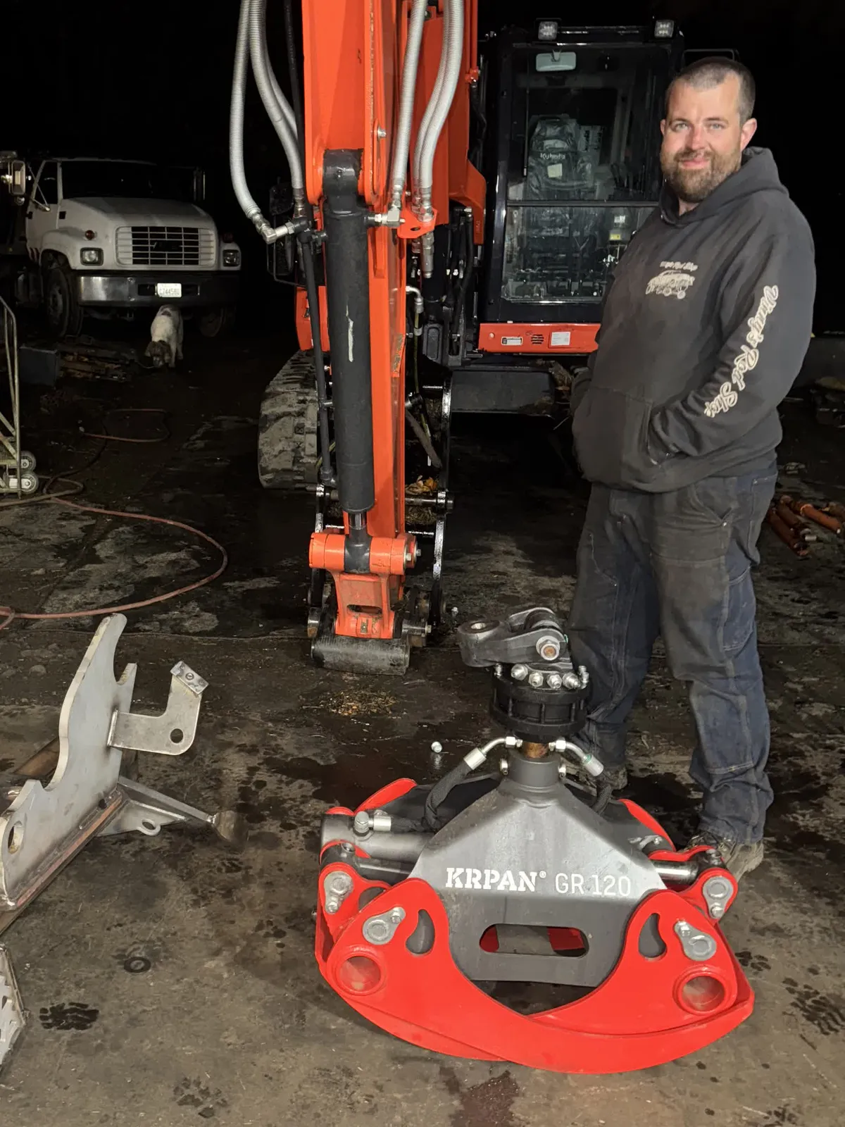 Casey, owner of CCL Fabrication, at the shop