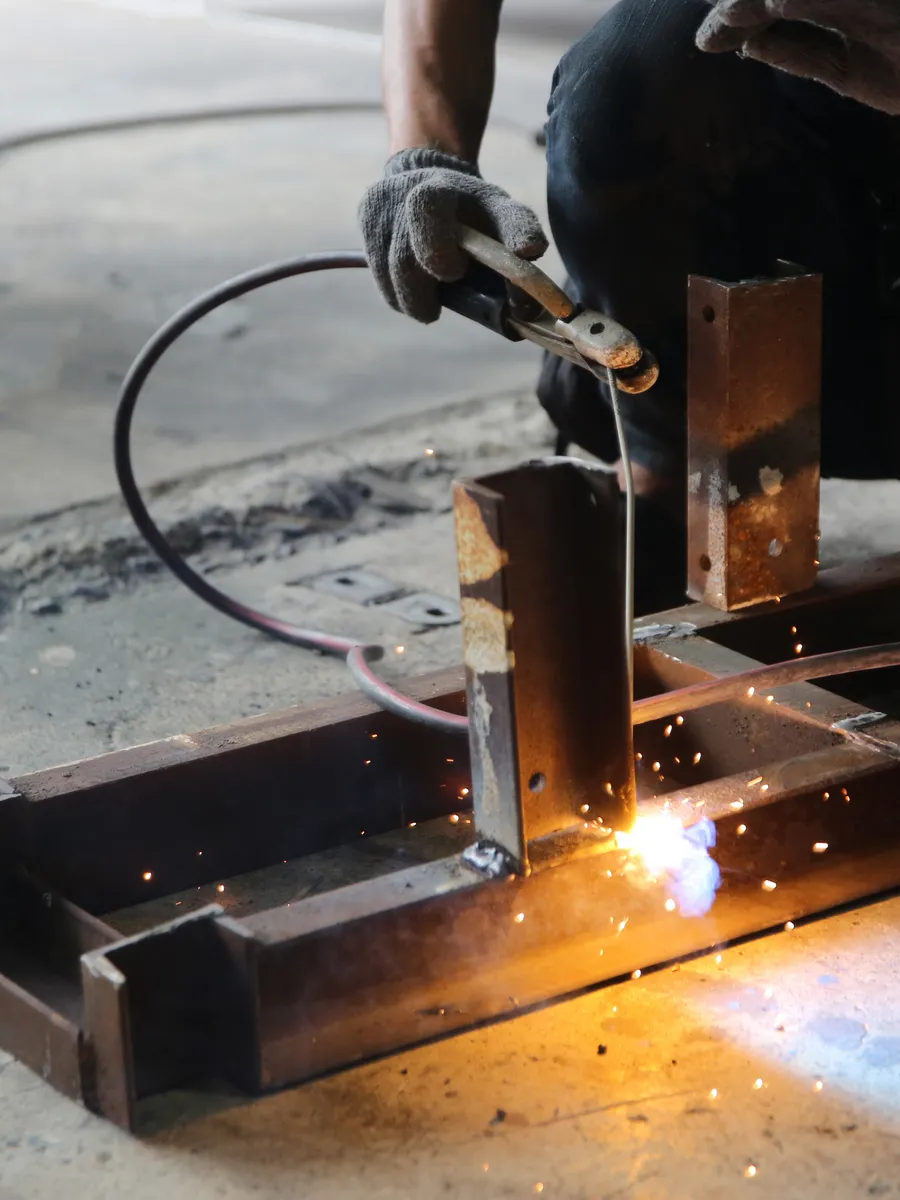 Metalwork in progress in the CCL Fabrication shop